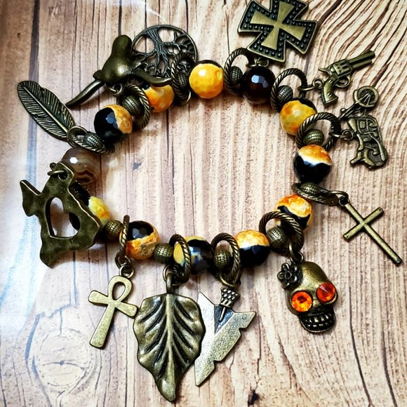 Jasper Junk Charm Bracelet - Picture 2 of 5